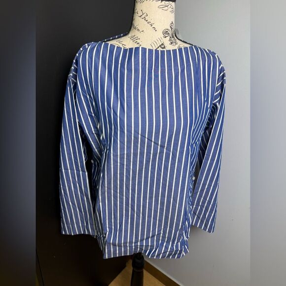 J.Crew Ciel top in striped cotton poplin NWT Size XS - Picture 6 of 9